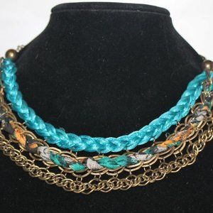 Gypsy Boho Festival Handmade God Turquoise Choker Chain Necklace